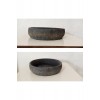 2 Adet Beton Aranjman ve Bonsai Saksısı Kare Desen Ağız Çap 25-30 cm çap Antrasit Gold