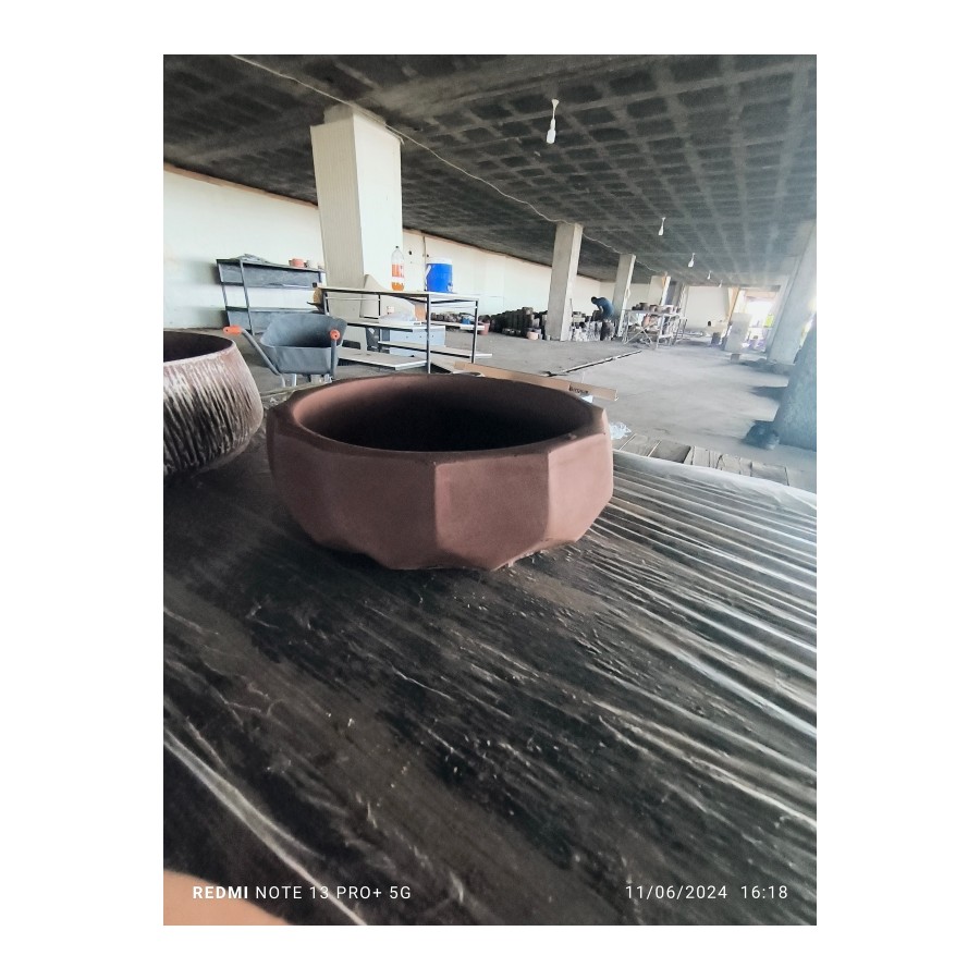 Kare Desen Beton Aranjman, Orkide ve Bonsai Saksısı 08