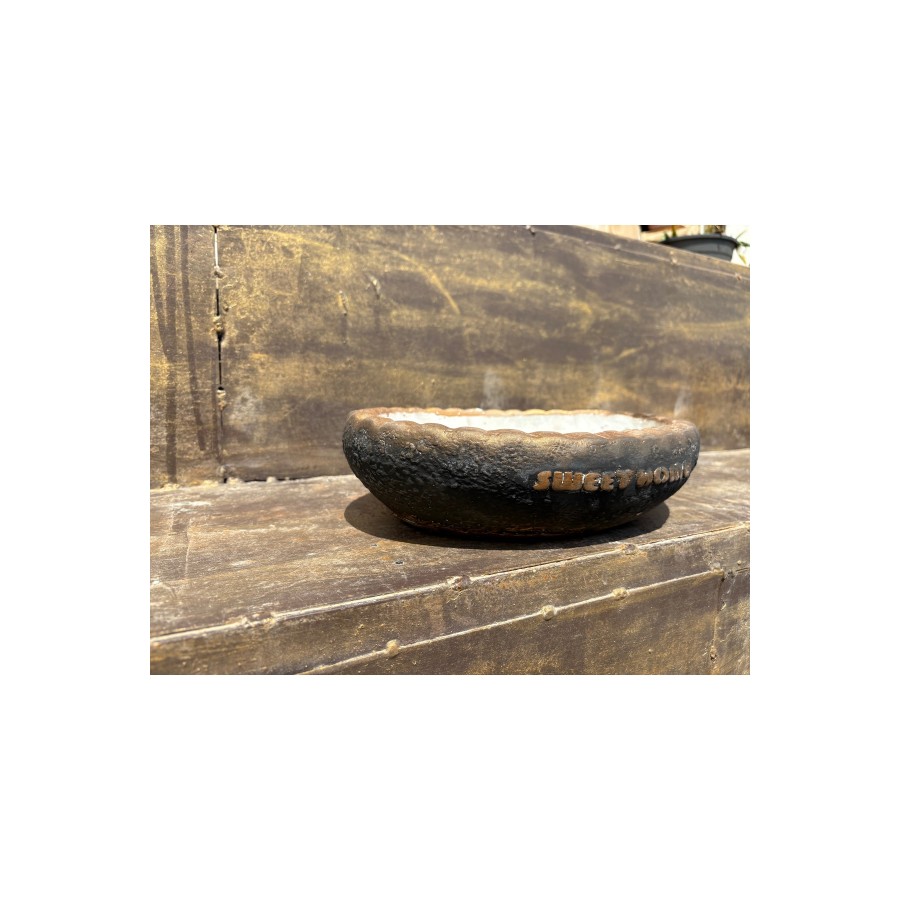 Sweet Home Oval Taş saksı 21*27 çap 10 cm yükseklik