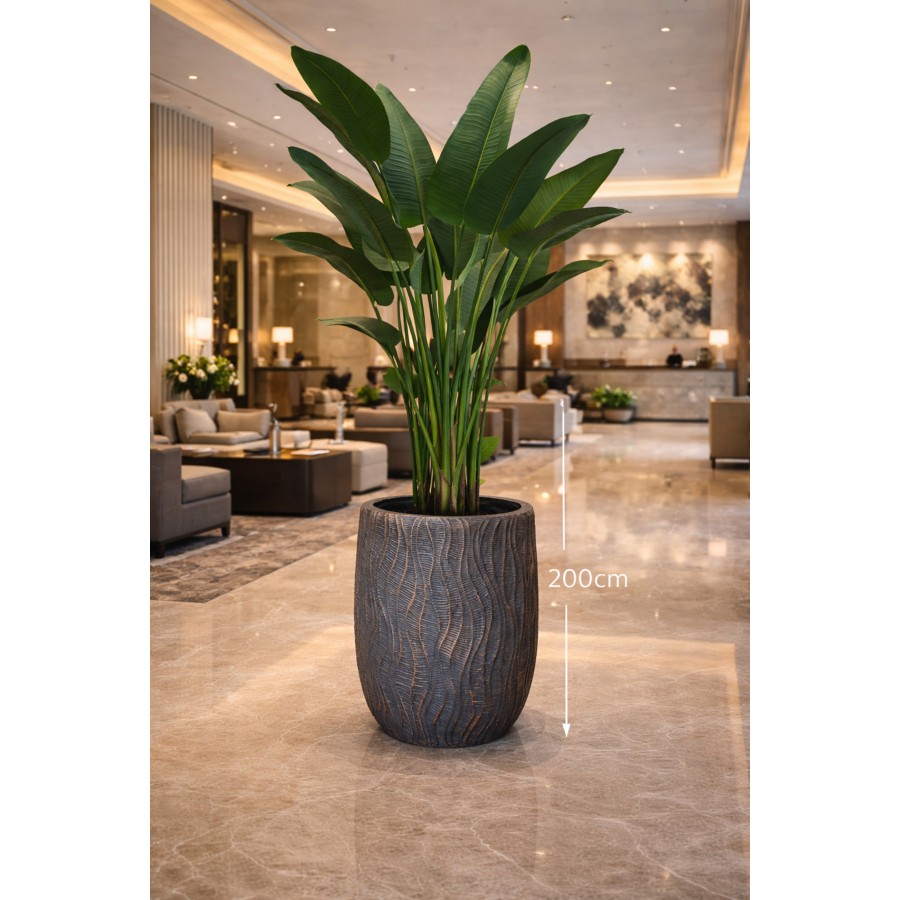 Fiberglas Dalgalı Büyük Saksı genişlik 37 cm yükseklik 47 cm Fiberglas Dalgalı Büyük Saksı genişlik 37 cm yükseklik 47 cm