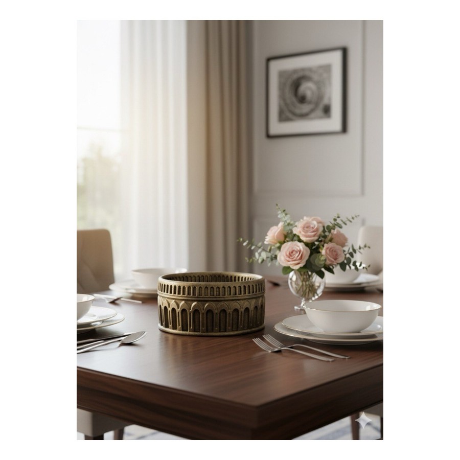 Roma Tasarım Modern Ve Şık Gümüş Detaylı Eskitme Kolezyum Taş Saksı 21*10 (Çiçeksiz) Roma Tasarım Modern Ve Şık Gümüş Detaylı Eskitme Kolezyum Taş Saksı 21*10 (Çiçeksiz)