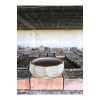 Geometrik dizayn Gold gri beton saksı