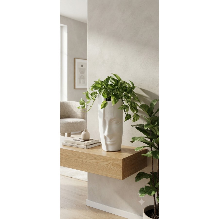 Sanatsal Yüz Tasarımlı 30*15 cm Taş Saksı Dekoratif Beton Vazo Modern Ev Aksesuarı Sanatsal Yüz Tasarımlı 30*15 cm Taş Saksı Dekoratif Beton Vazo Modern Ev Aksesuarı
