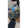 Gold desenli eskitme beton saksı 23*10 cm suya karşı 50 yıl garantili